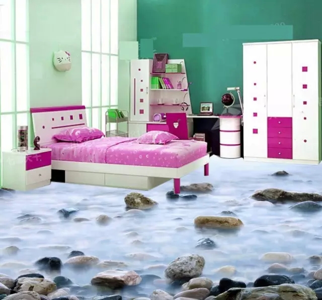 3D藝術地坪漆施工工藝效果展示！