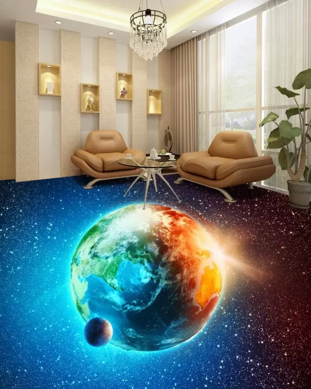 3D藝術地坪漆施工工藝效果展示！